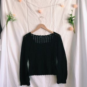 Black Woven Sweater